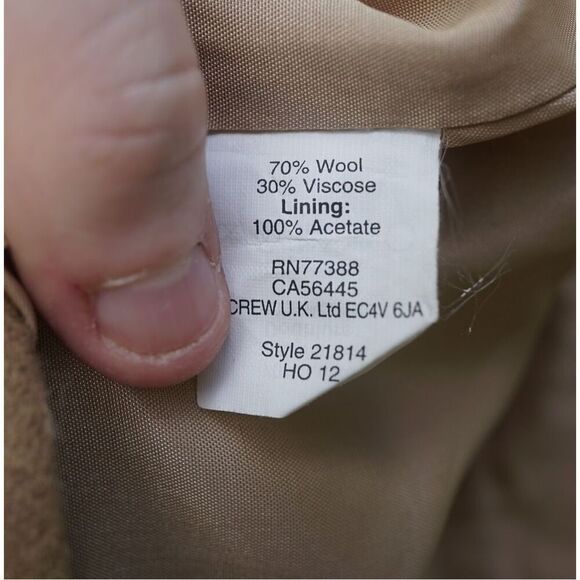 NWOT J.Crew The Pencil Camel Ivory Colorblock Wool Blend High Waist Mini Skirt - Picture 7 of 7